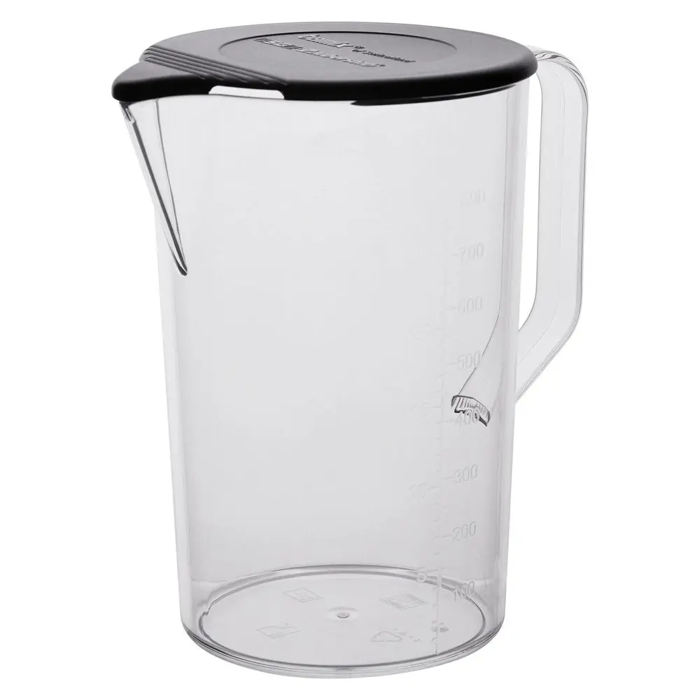 Bamix 16Cm/1L Plastic Jug With Lid Kitchen Juice/Water Drinking Pitcher Clear 1