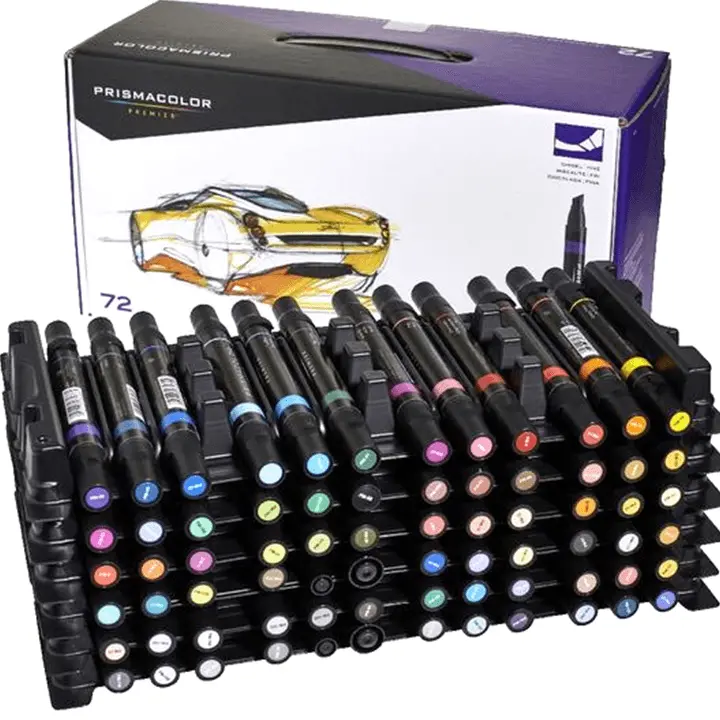 Prismacolor Premier Double Sided Art Markers Brush Chisel Tip Dual End 72 Pack 1