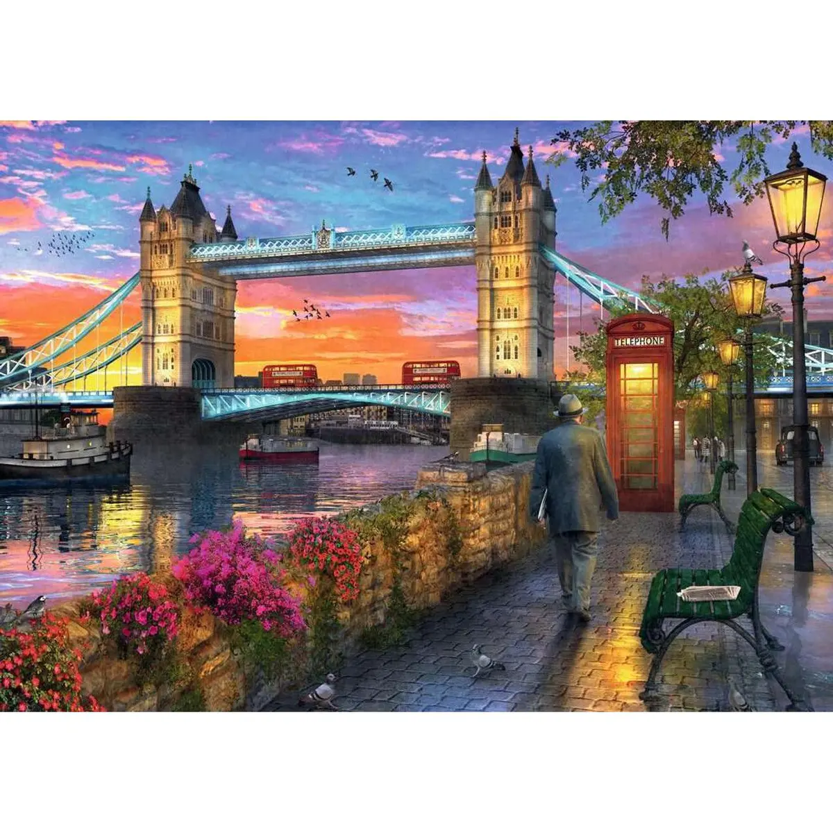 Ravensburger 1000Pc Tower Bridge At Sunset Puzzle 2