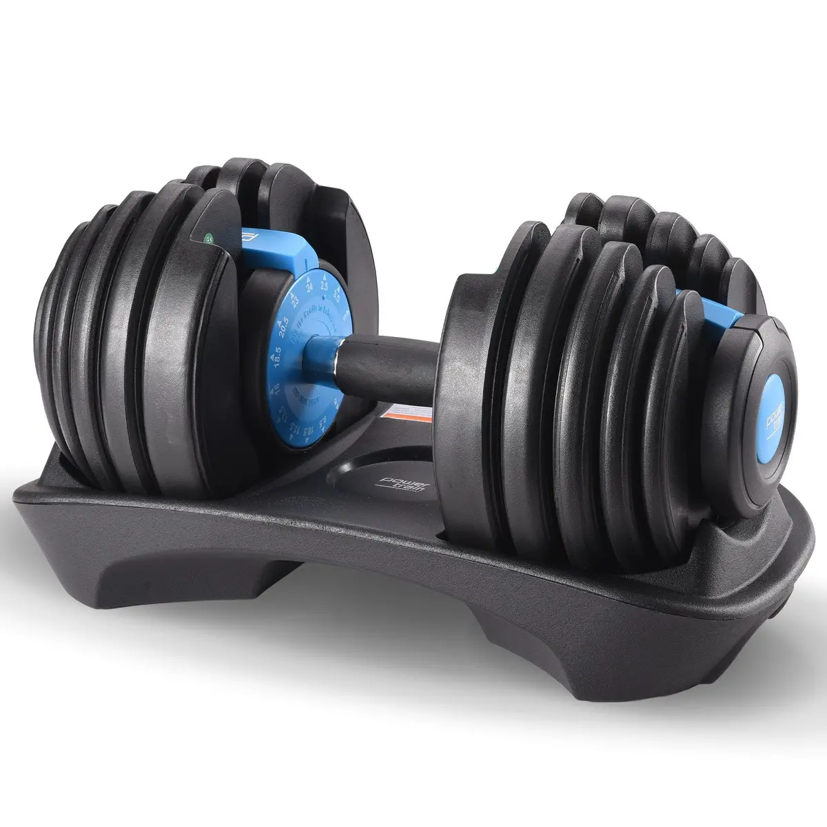 Powertrain 24Kg Adjustable Dumbbell Home Gym Exercise Weights Free Workout (Blue) 1