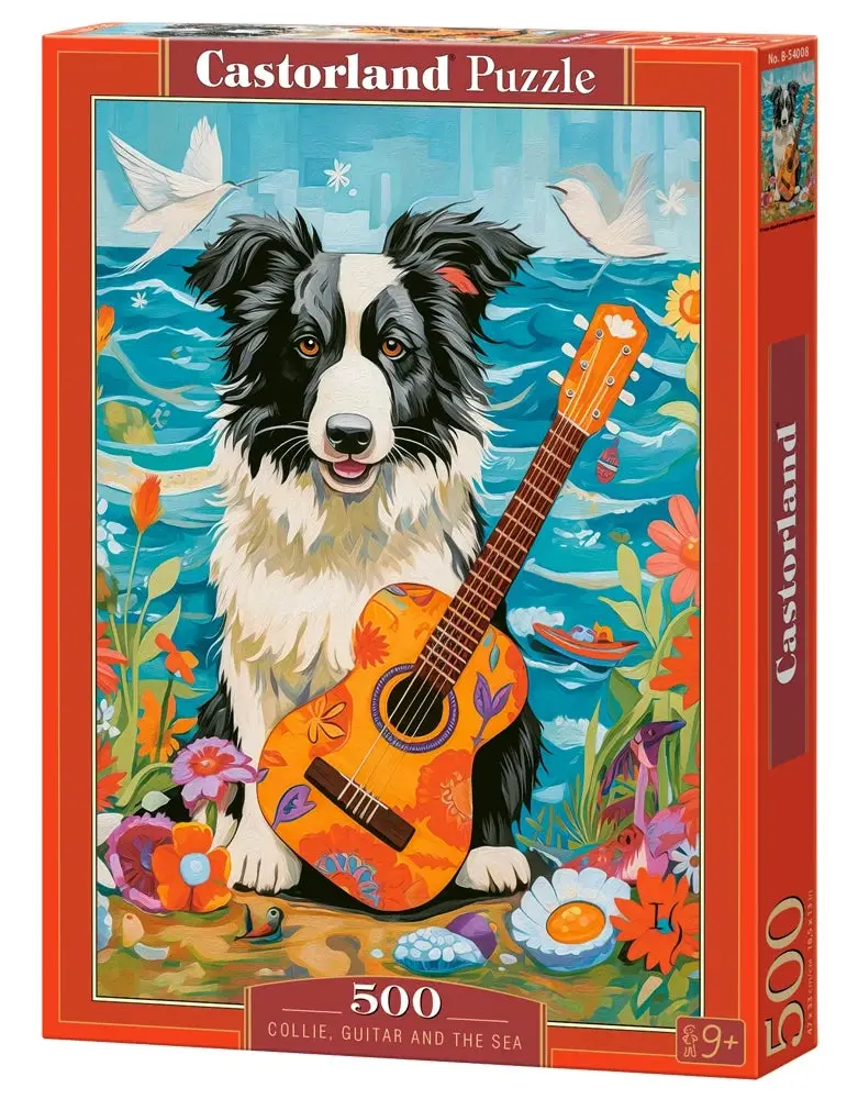 Castorland 500-Pieces Collie Guitar And The Sea Puzzle 1