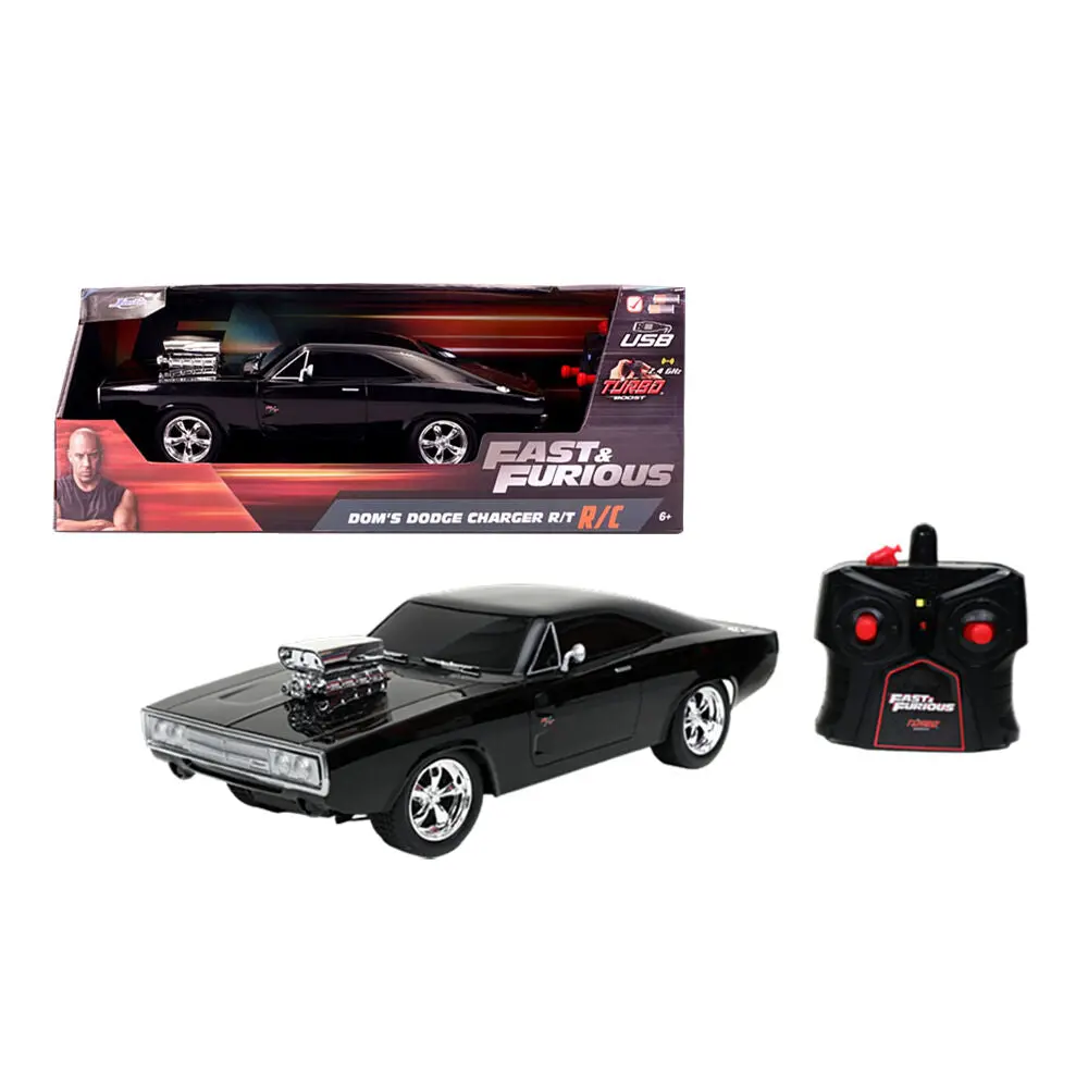 Jada 1:16 Scale Fast & Furious Dom's 1970 Dodge Charger R/T Remote Control Car 2