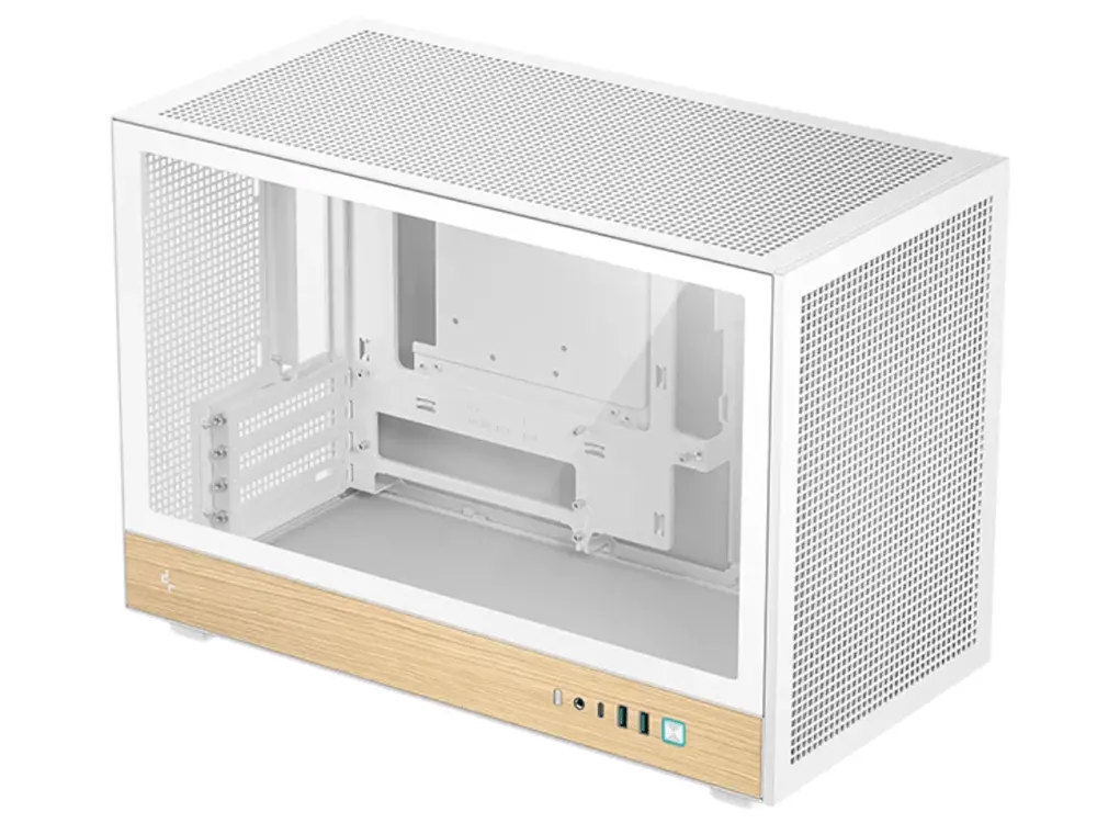 Deepcool Ch260 Wood Micro Atx Case (White) 1
