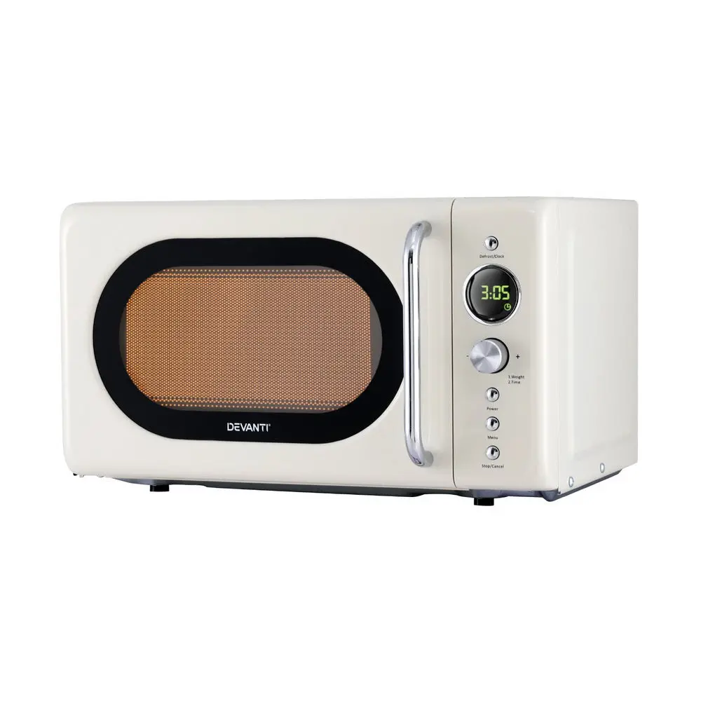 Devanti 20L Microwave Oven 700W (Cream) 1