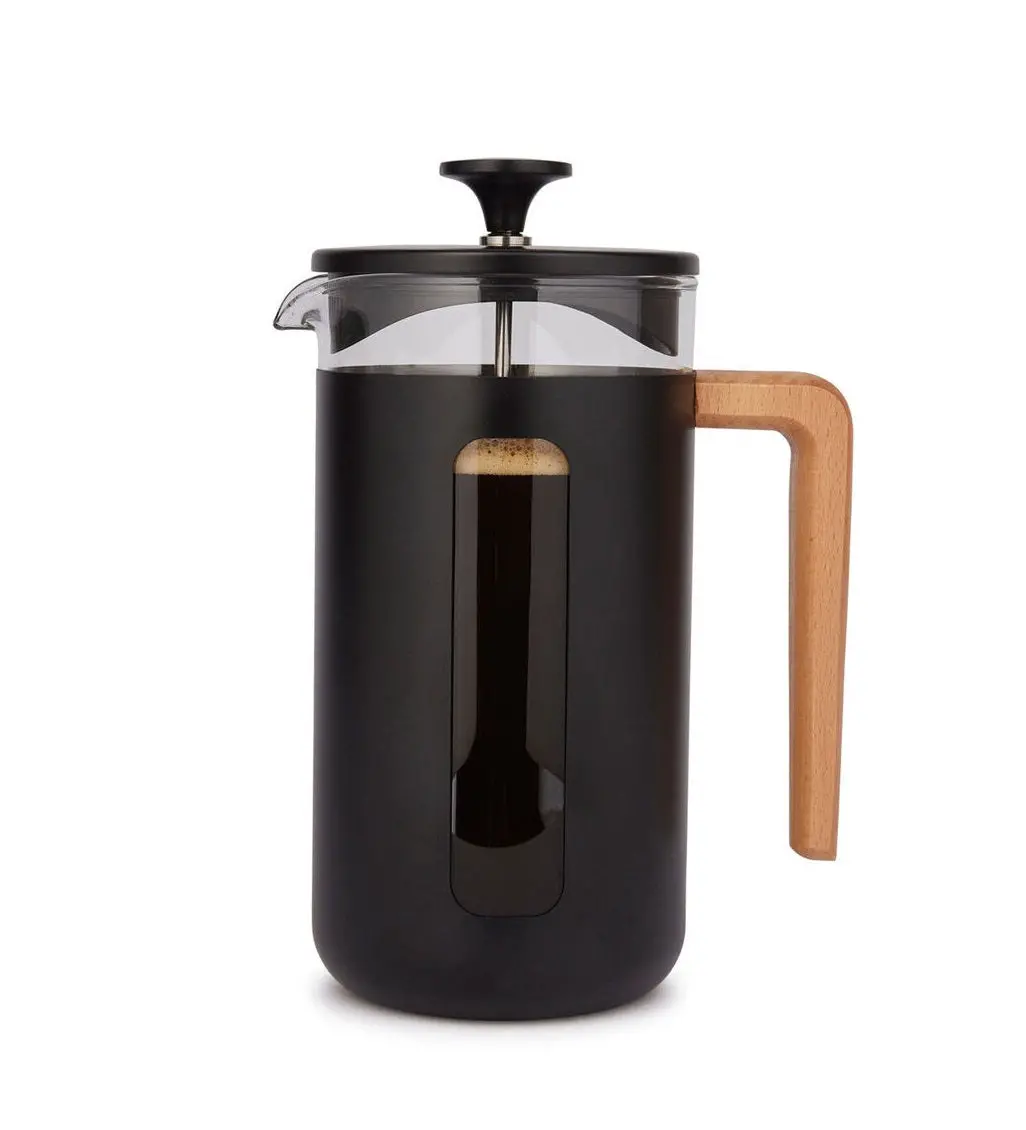 La Cafetiere Pisa 8-Cup 1L Stainless Steel/Glass Coffee French Press (Black) 1