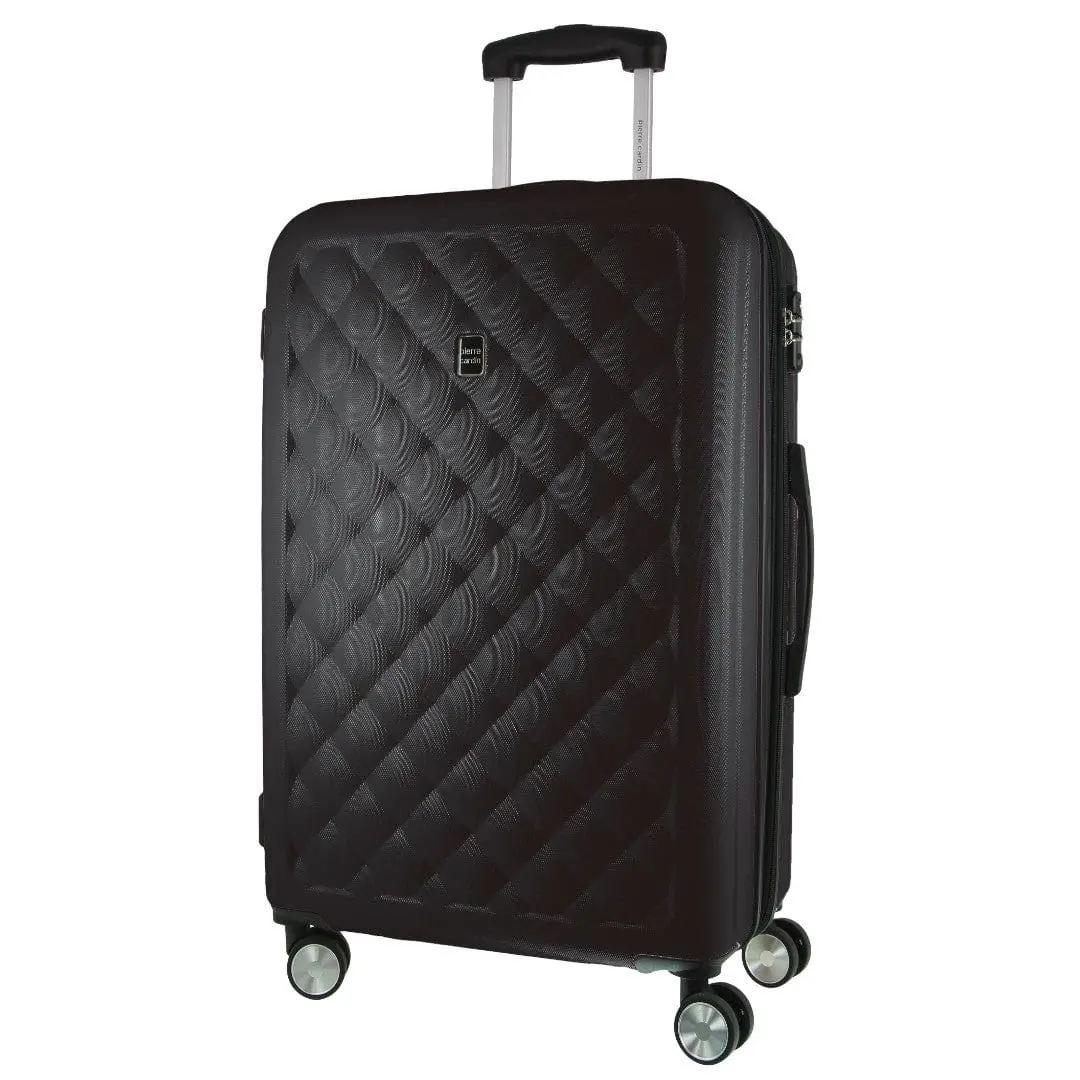 Pierre Cardin 4 Wheel Large Hard-Shell Tsa Lock Travel Luggage 80Cm Black 1