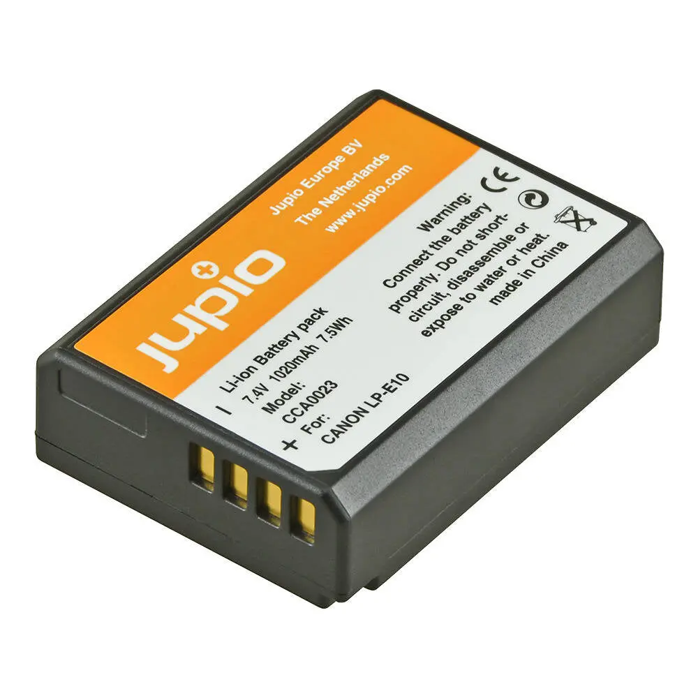 Jupio Li-Ion 7.4V 1020Mah Rechargeable Battery For Canon Lp-E10 Camera 1