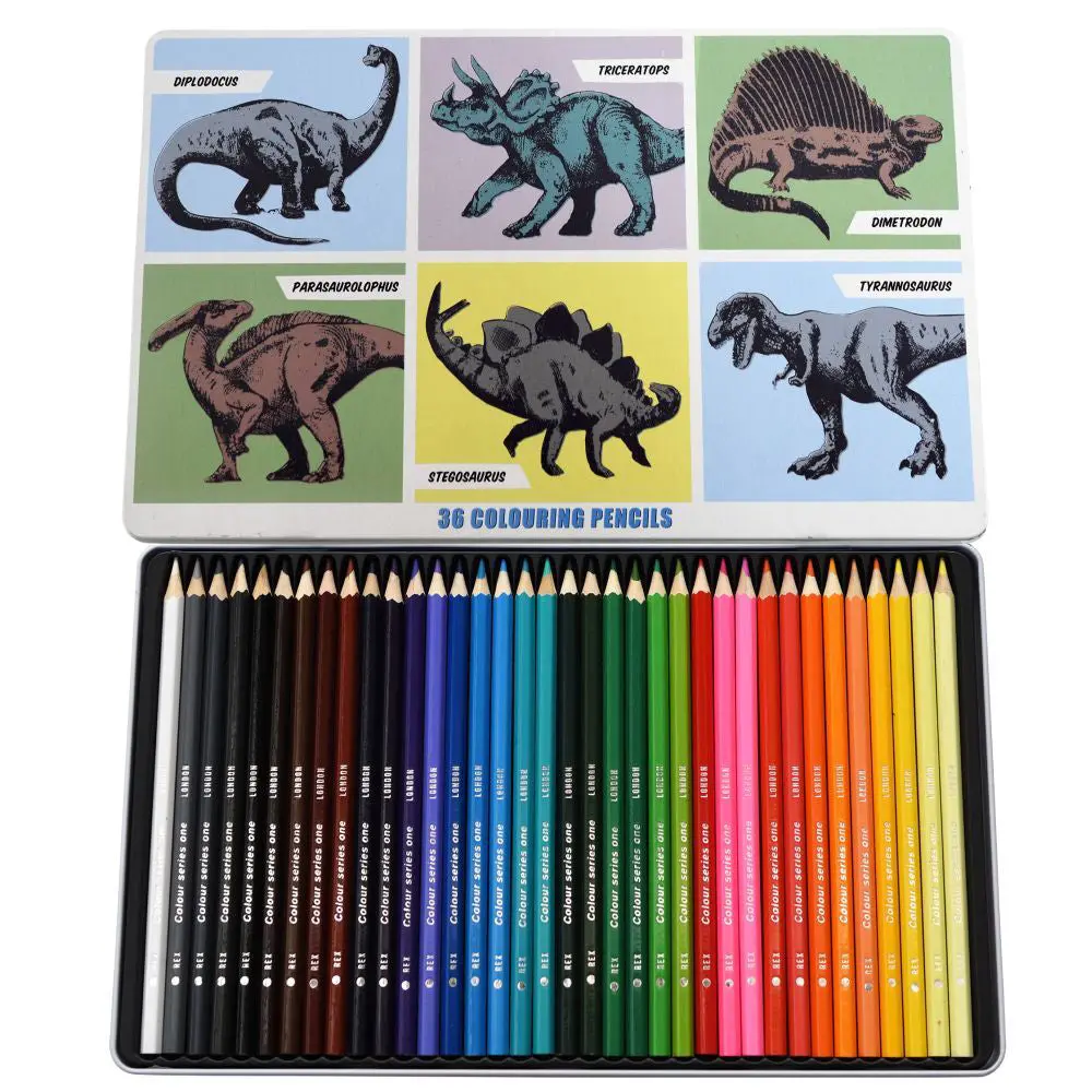 Rex London 36-Piece Colouring Pencils (Prehistoric Land) 1