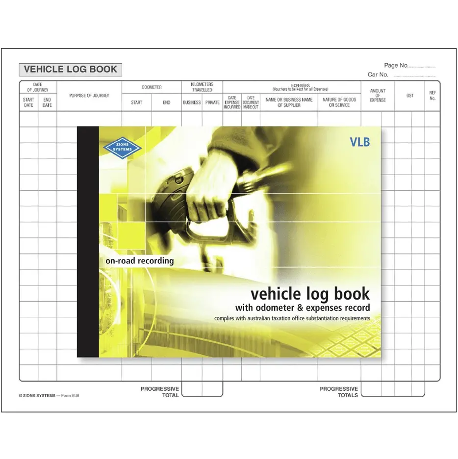 Zions Vehicle Log Book Record Vlb 1