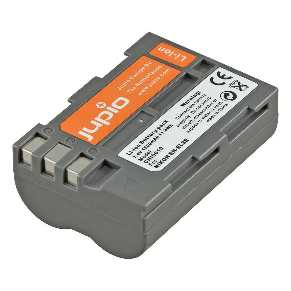 Jupio Li-Ion 7.4V 1600Mah Rechargeable Battery For Nikon En-El3e Camera 1