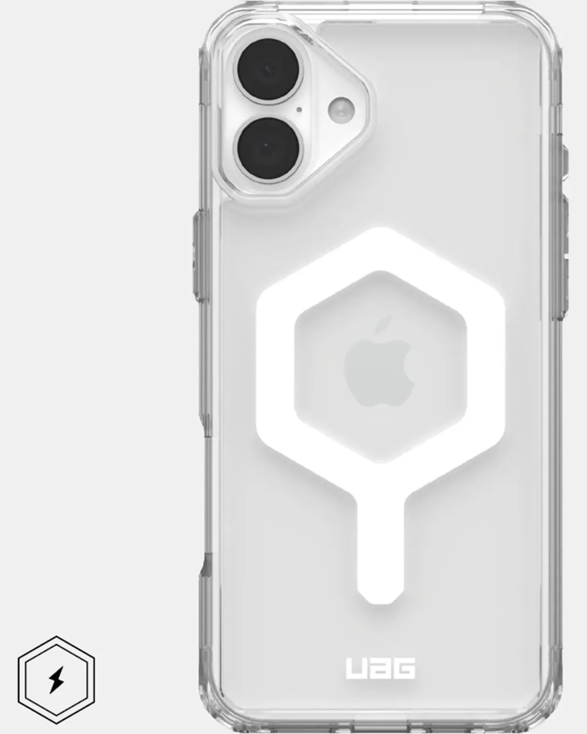 Uag Plyo Magsafe Compatible Phone Case For Iphone 16 Plus (Ice/White) 2