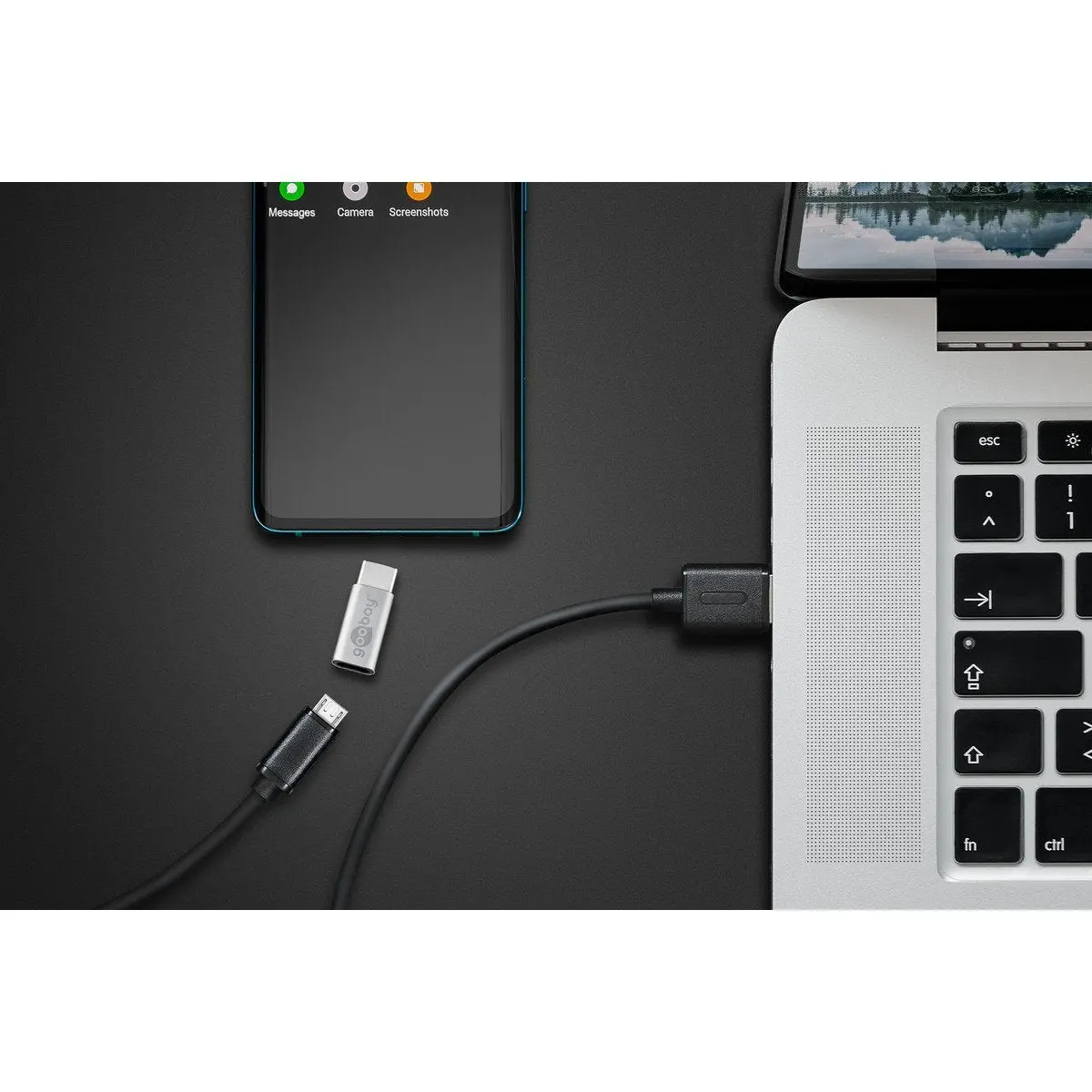 Goobay Usb-C Male To Usb 2.0 Micro Female (Type B) Adapter (Silver) 2