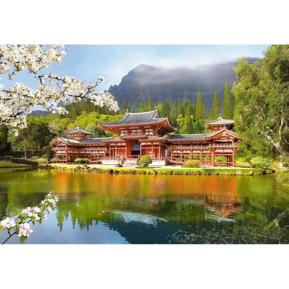 Castorland 1000-Pieces Replica Of Old Byodoin Temple Puzzle 2