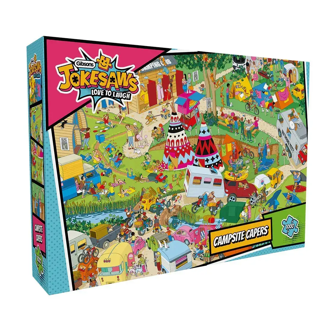 Gibsons 1000Pc Jokesaws Campsite Capers Puzzle 1