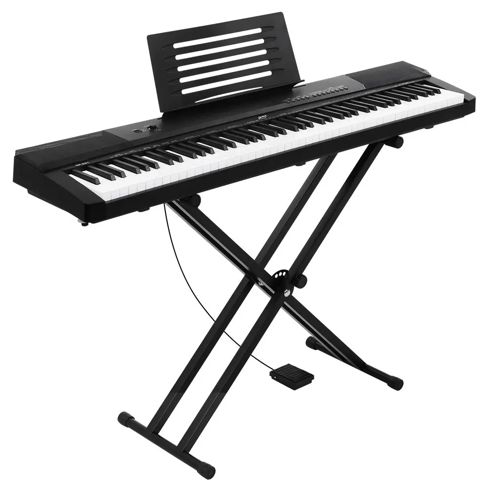 Alpha 88 Keys Electronic Piano Keyboard Digital Electric With Stand Sustain Pedal 1