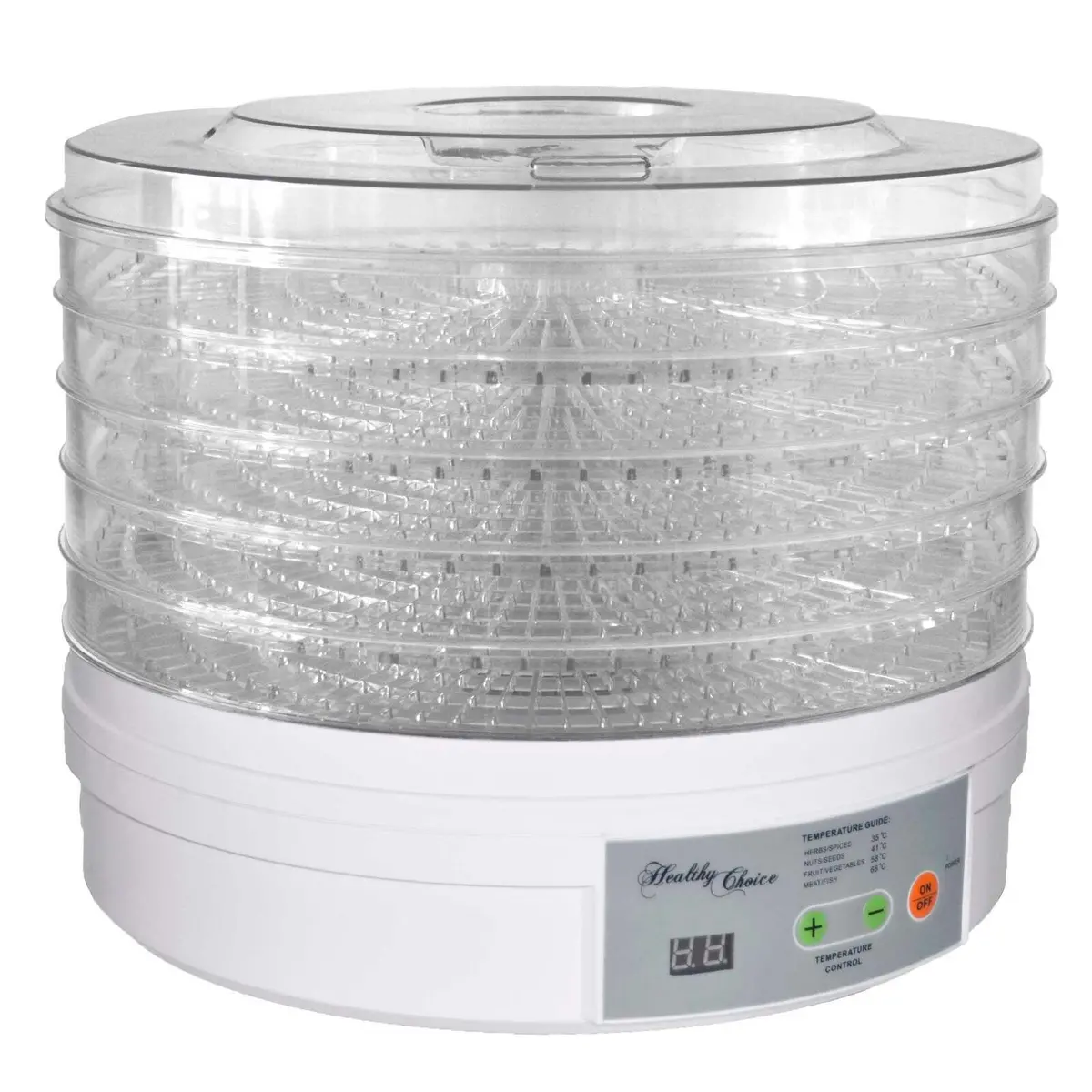 Healthy Choice 5 Tray Food Dehydrator With 2 Power Levels 1