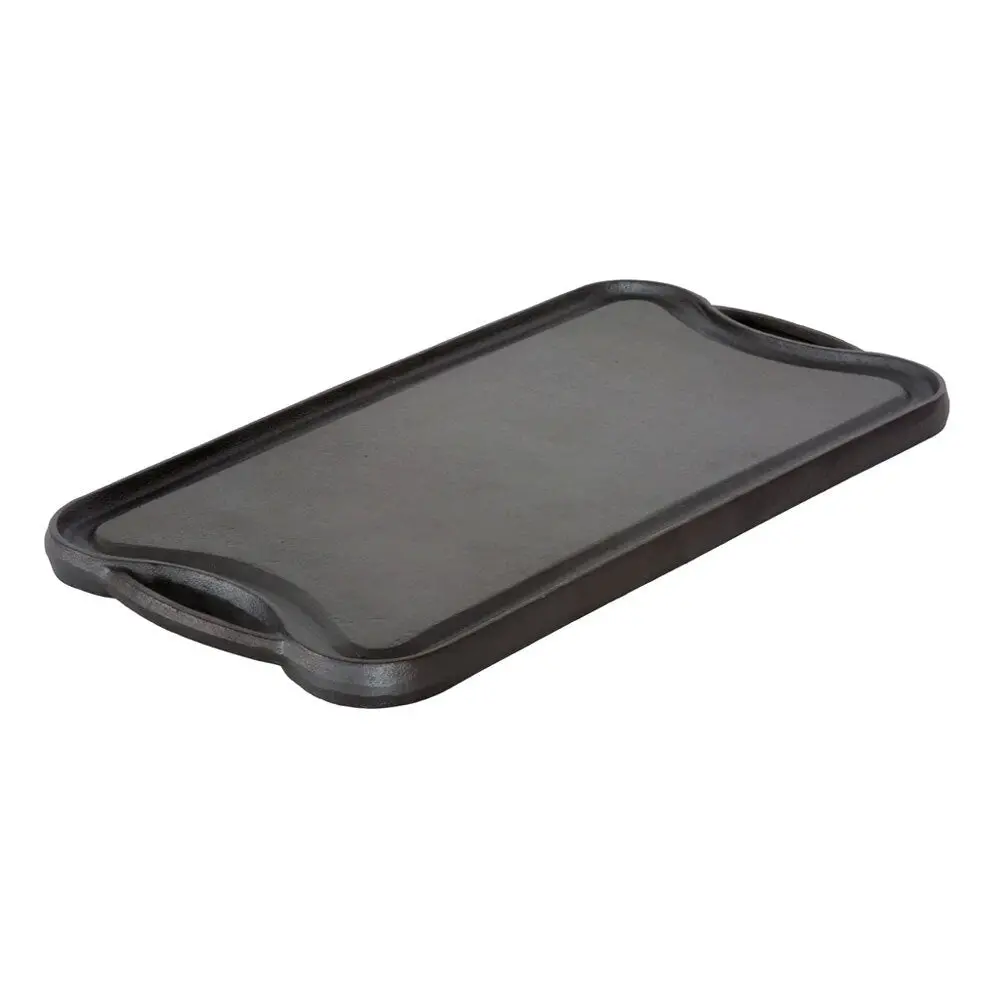 Healthy Choice Oil-Seasoned Reversible Cast Iron Griddle/Grill Plate 50X25cm 2