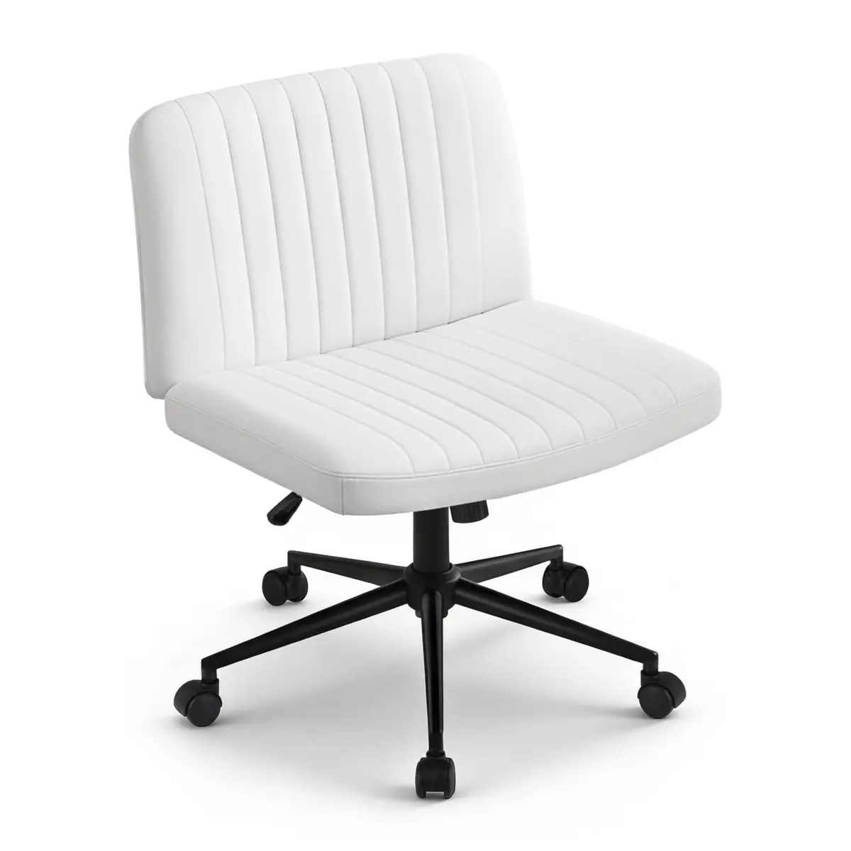 Artiss Criss Cross Fabric Office Chair With Wheels (White) 1