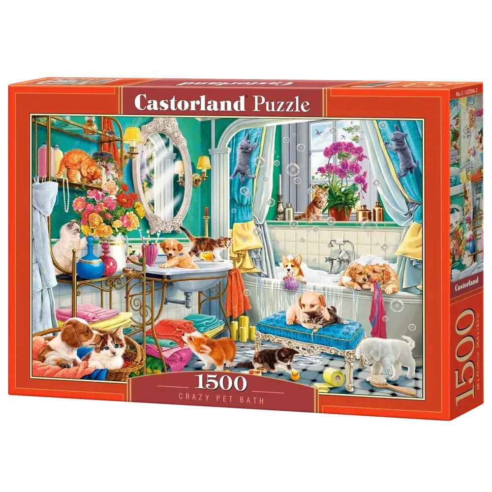 Castorland 1500-Pieces  Crazy Pet Bath Puzzle 1