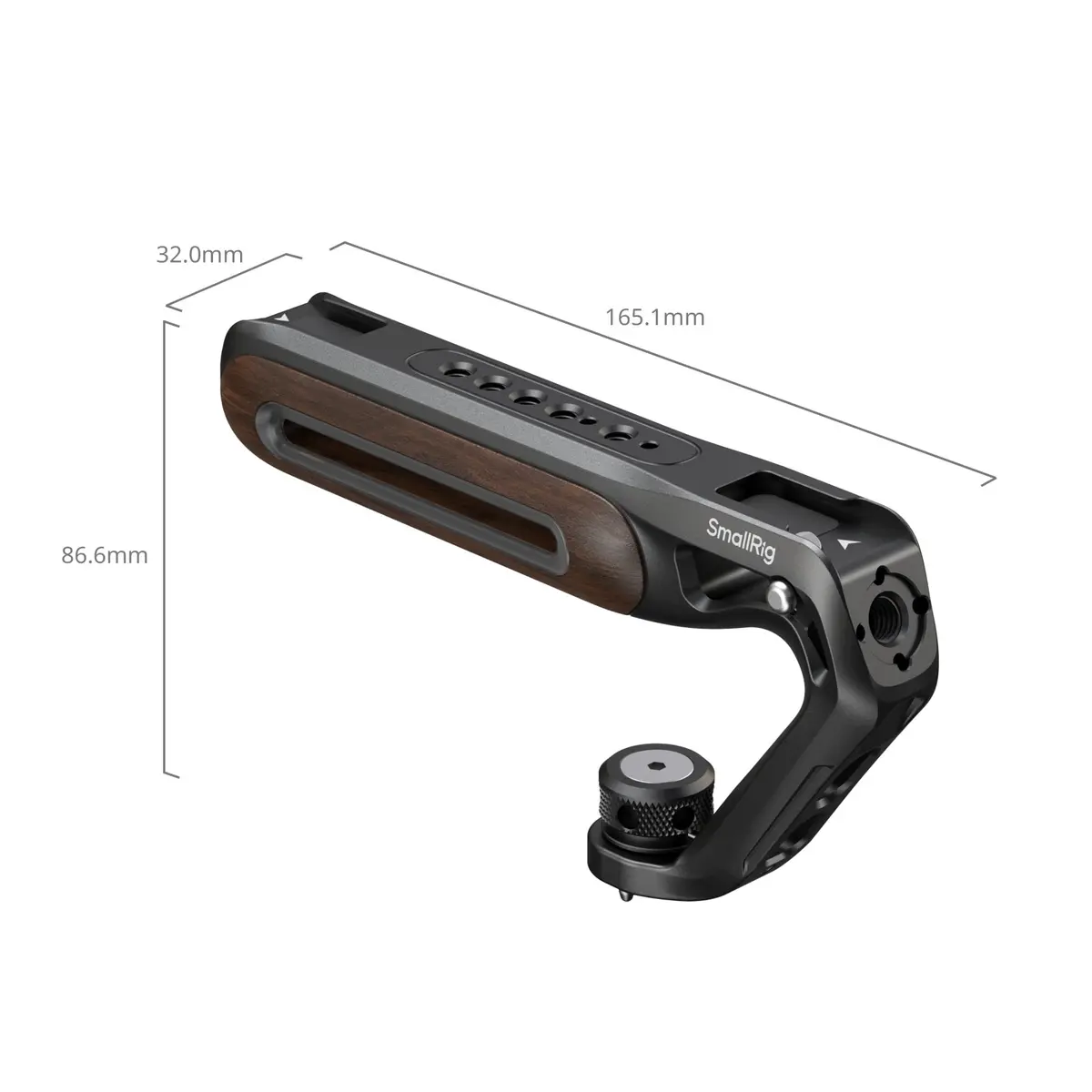 Smallrig Wooden Top Handle With 1/4''-20 And Arri 3/8''-16 Locating Screw 5252 2