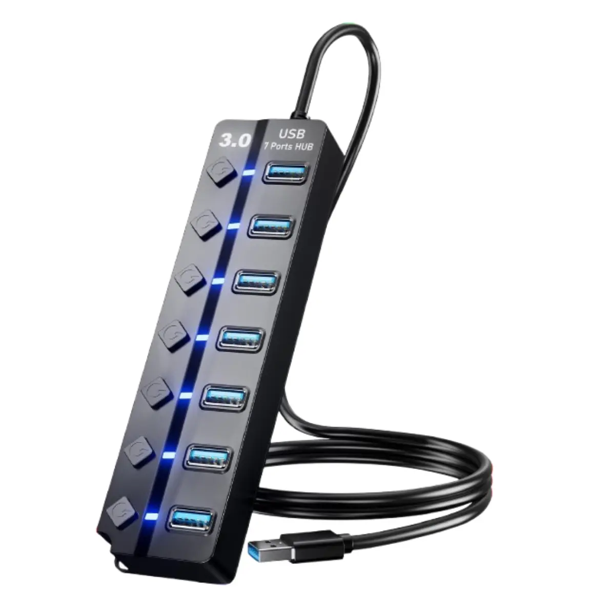 Kmart Usb 3.0 7-Port Hub With Individual Switches (4Ft Cable) 1