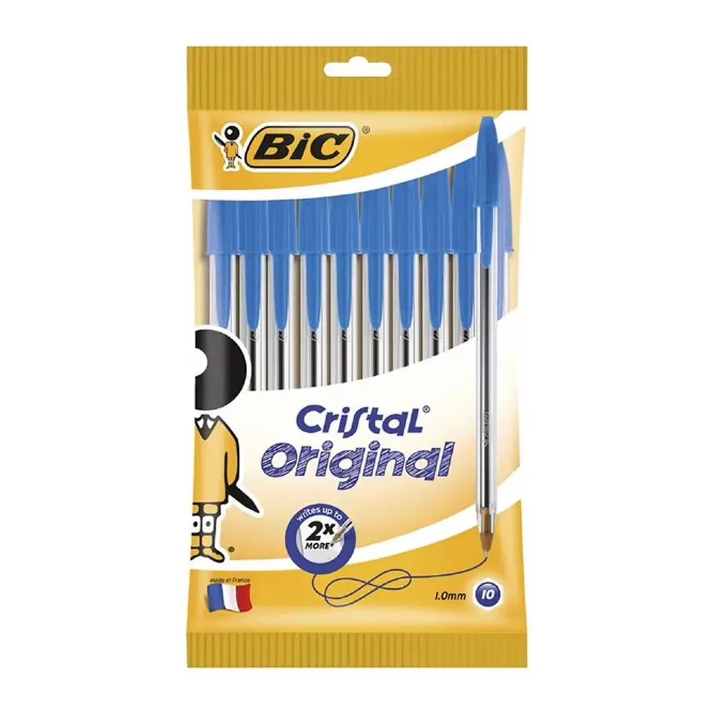 Bic Cristal Original Ballpoint Pen 1.0Mm Nib - Blue (10-Piece) 1