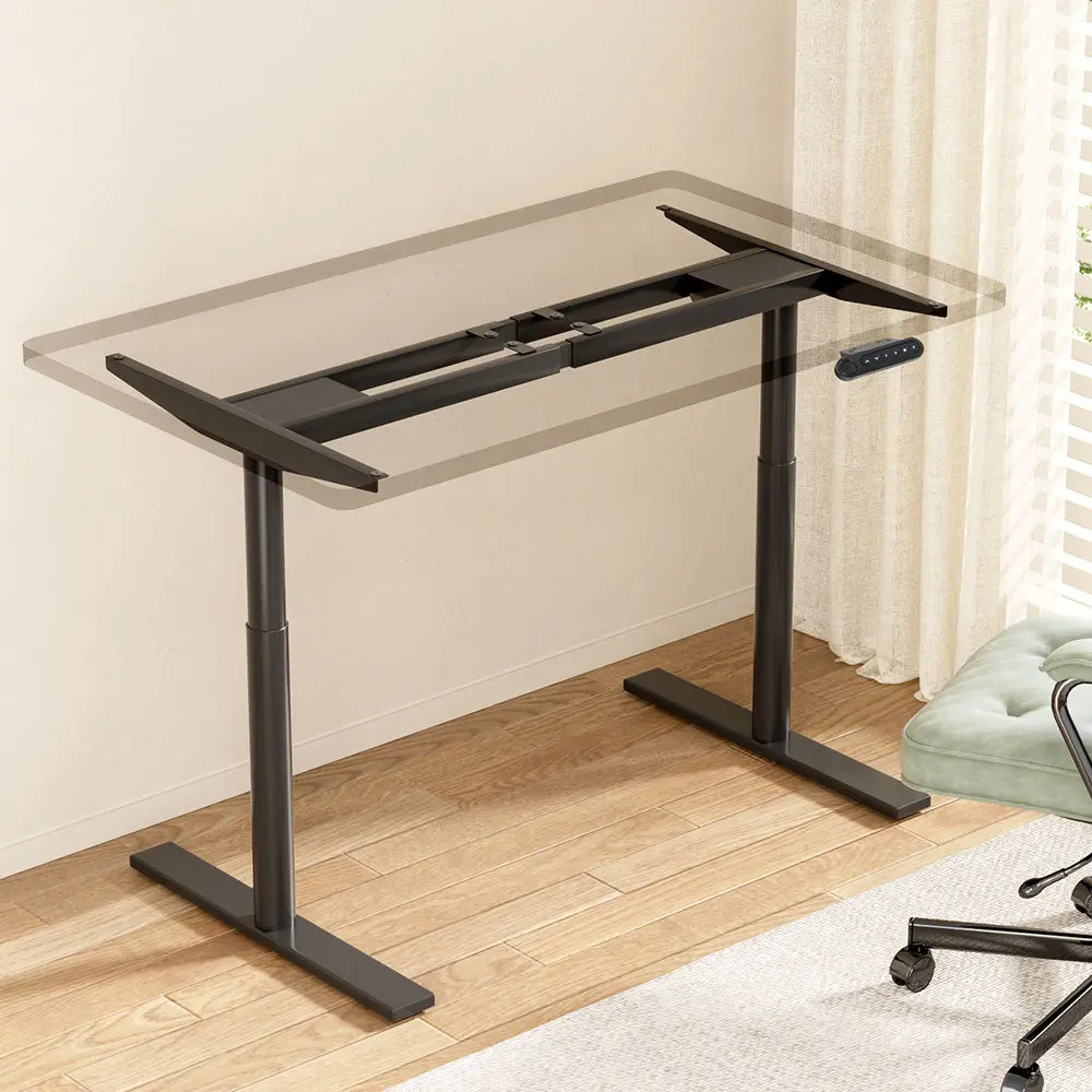 Artiss Standing Desk Frame Only Motorised Dual Motor Black 2