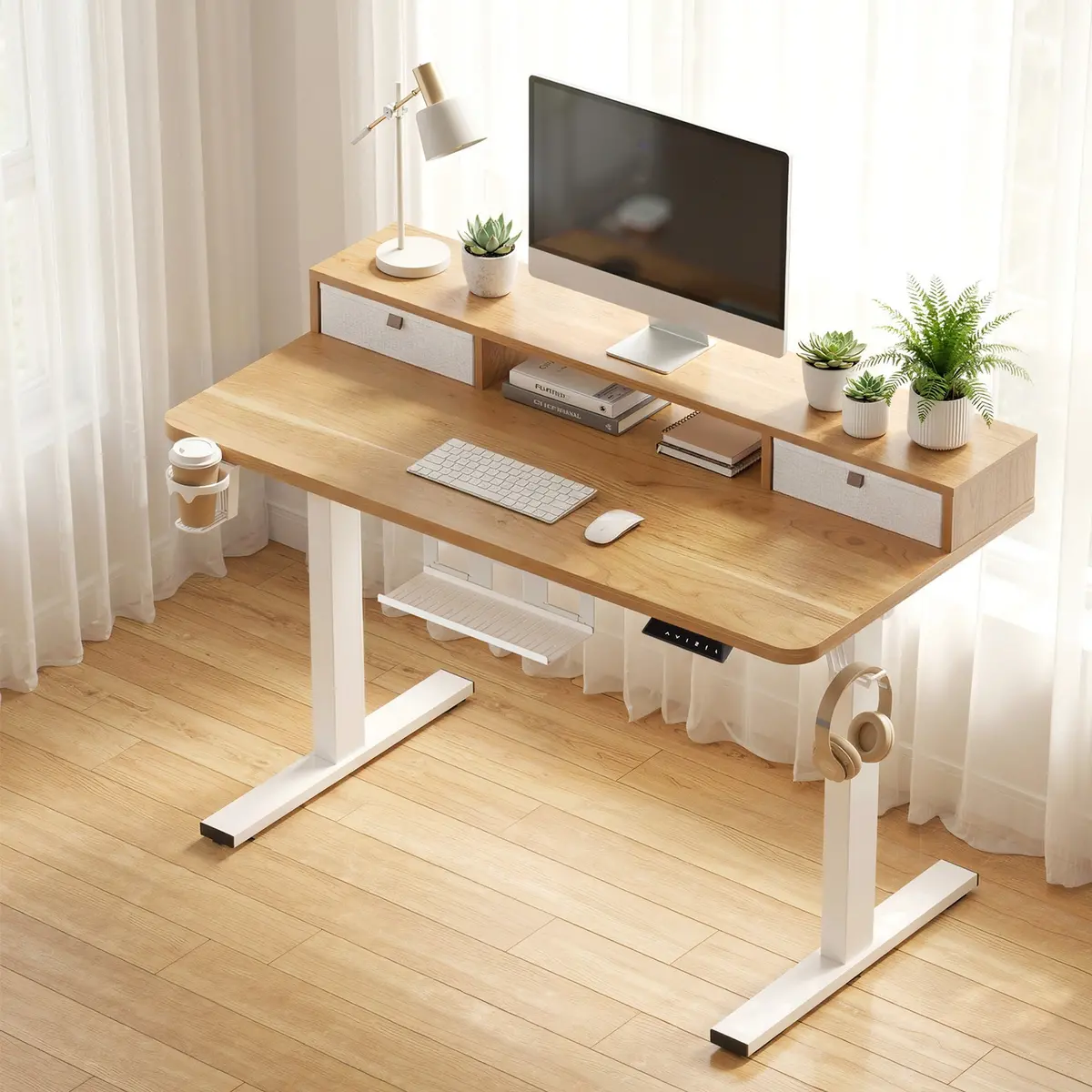 Artiss Electric Standing Desk Height Adjustable Sit Stand Desk Home Office 2