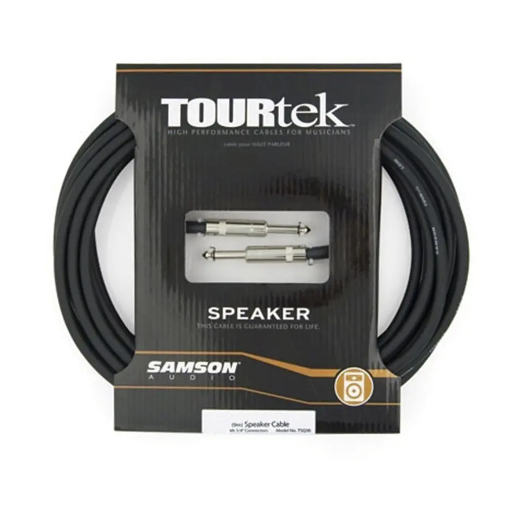 Tourtek Male Cable Connector For Speaker Audio System 0.35M (Black) 1