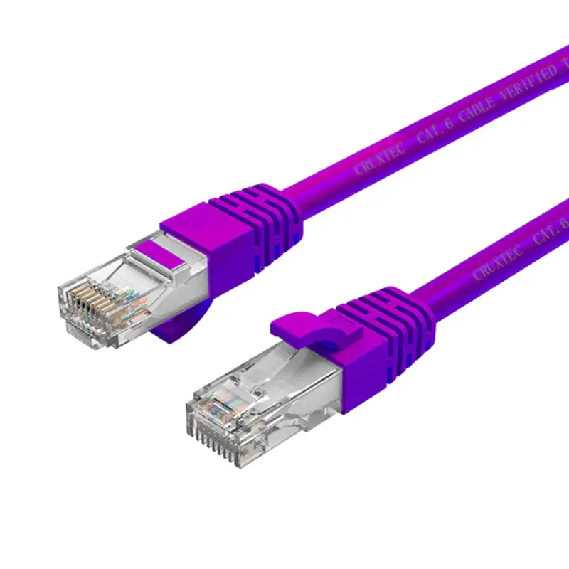 Cruxtec Rc6-005-Pu Cat6 10Gbe Ethernet Cable Purple 50Cm 1