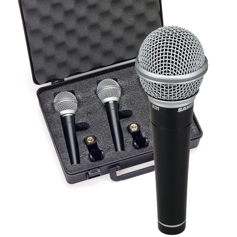 Samson R21s 3-Pack Dynamic Mics With Clips And Case 1