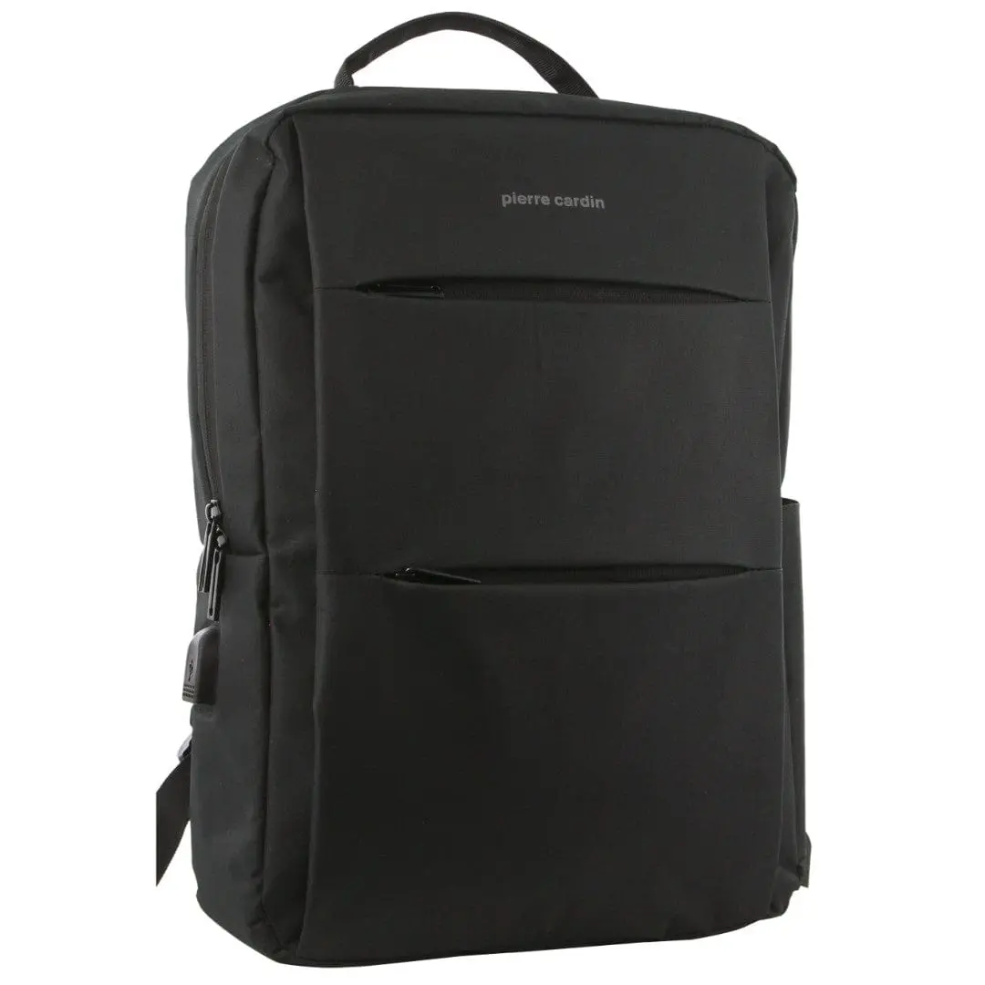 Pierre Cardin Travel Backpack With Usb Port - Black 1