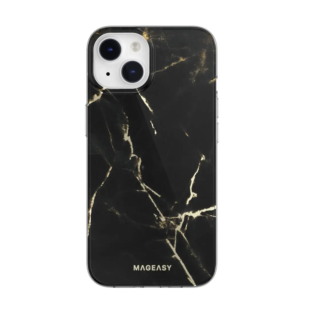 Mageasy Marble Case Iphone 14 - Pearl Black Magsafe 1