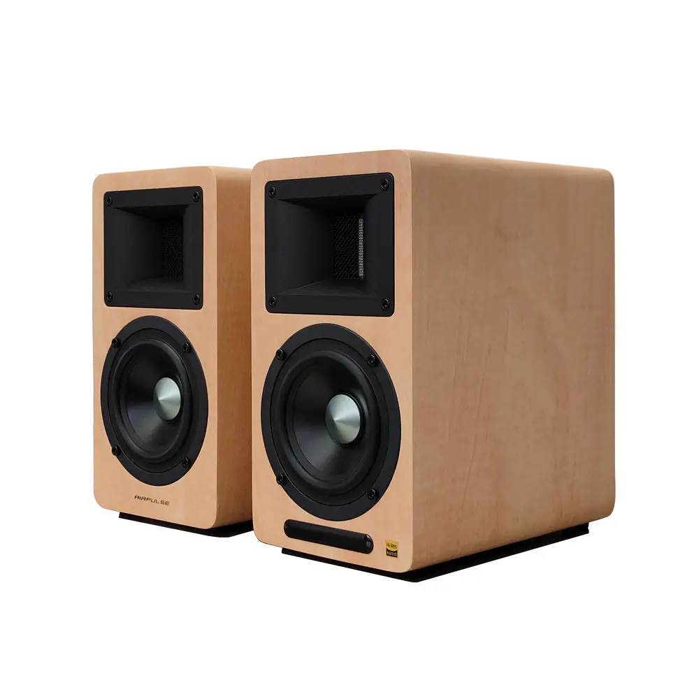 Airpulse A80 Active Bookshelf Speaker System (Pine) 1