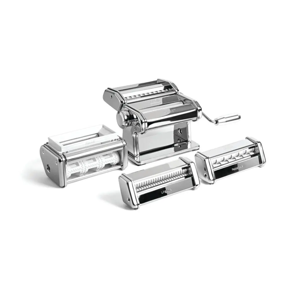 Marcato Atlas Plus Pasta Machine Gift Set With 6 Shape Settings 4Pc (Silver) 1