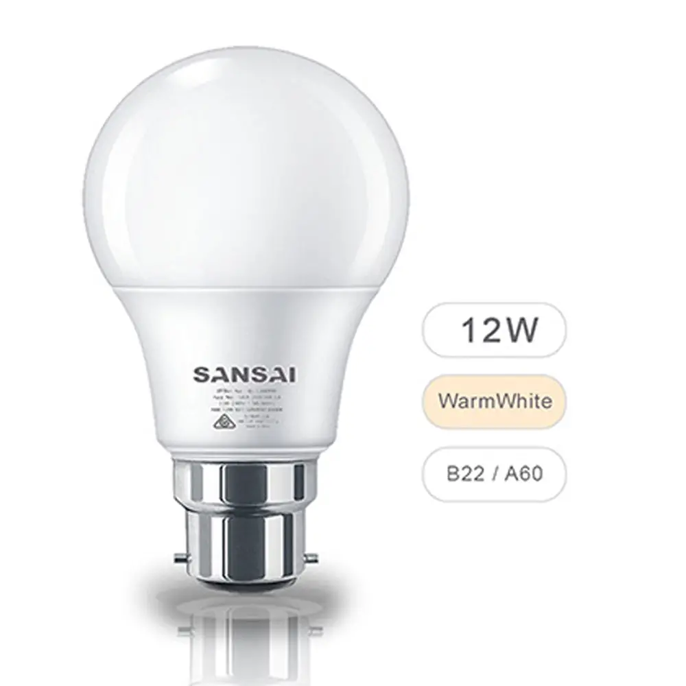 Sansai 12W Bayonet Led Bulb Light B22 1050Lms (Warm White) 2