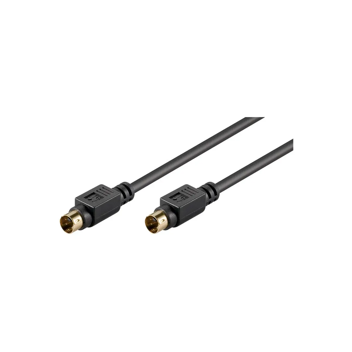 Goobay S-Video Connector Cable, Single Shielded Mini-Din 4 Male (S-Video) > Mini-Din 4 Male (S-Video) - 2 Metres 1