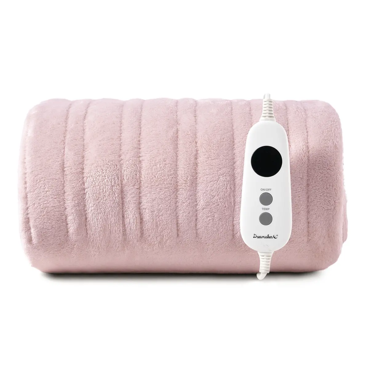 Dreamaker Coral Fleece Electric Heated Throw Blanket [130X160cm] (Blush Pink) 1