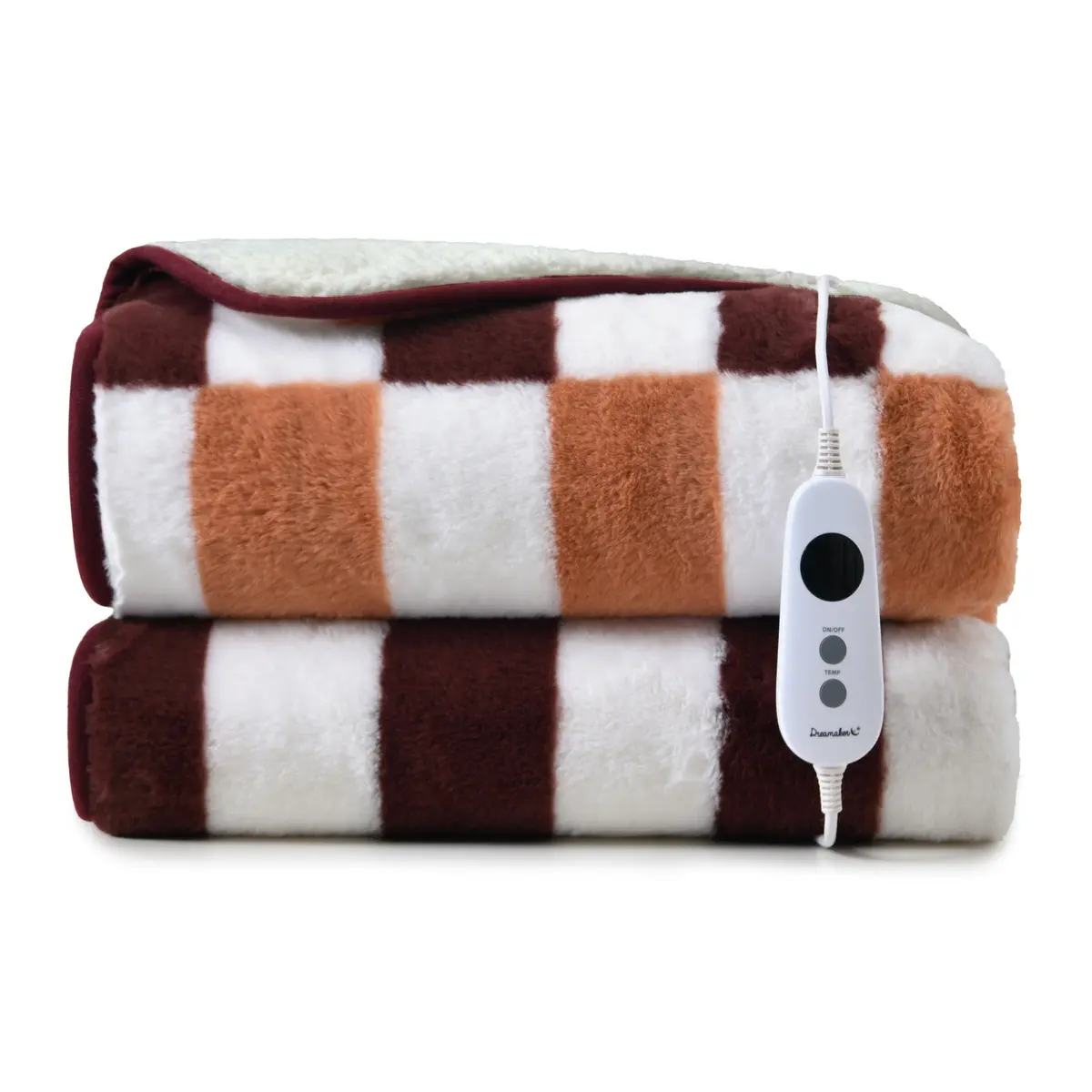 Dreamaker Alma Faux Fur Heated Throw [180X200cm] (Chocolate Mousse) 1