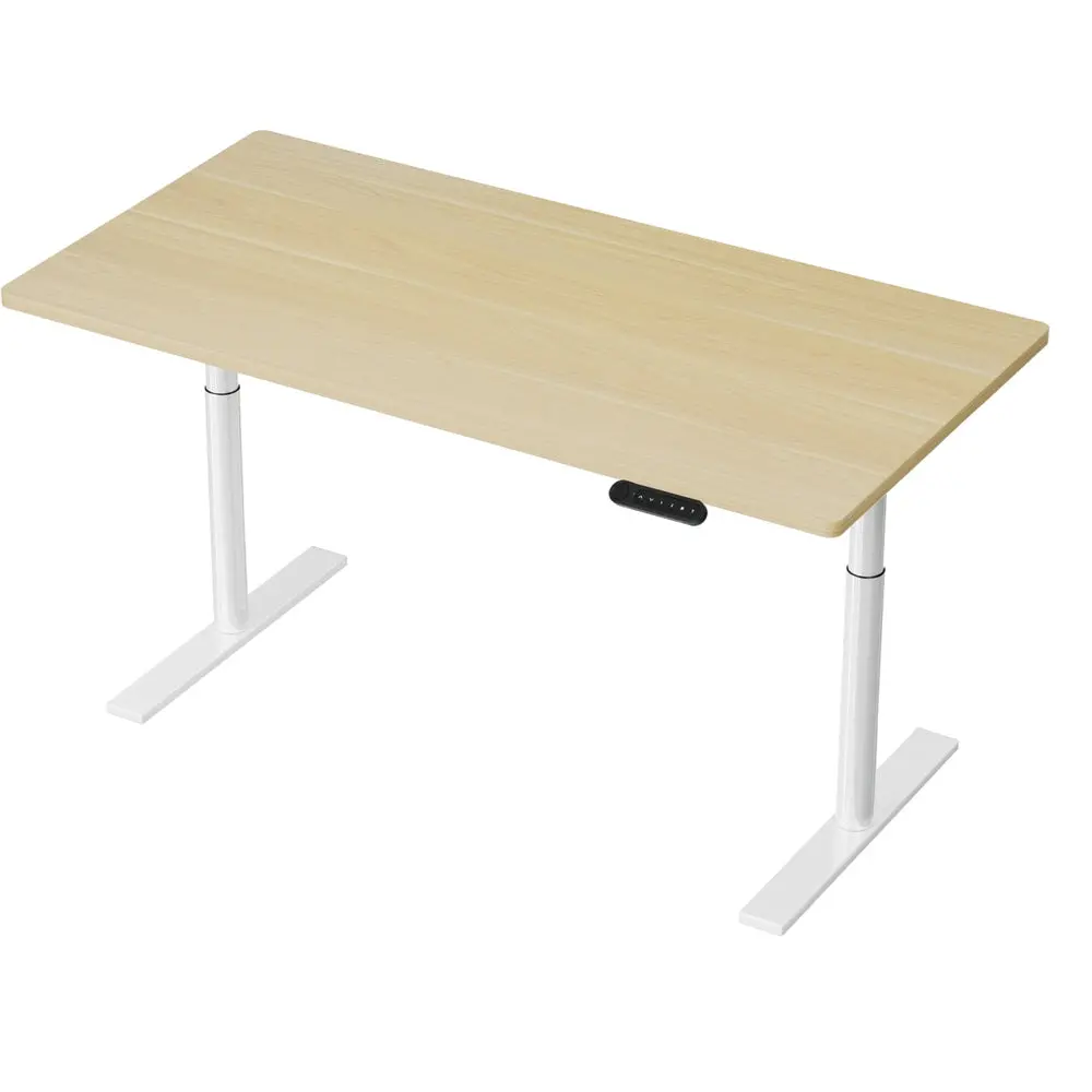 Artiss Standing Desk Motorised Electric Dual Motor 140Cm White Oak 1