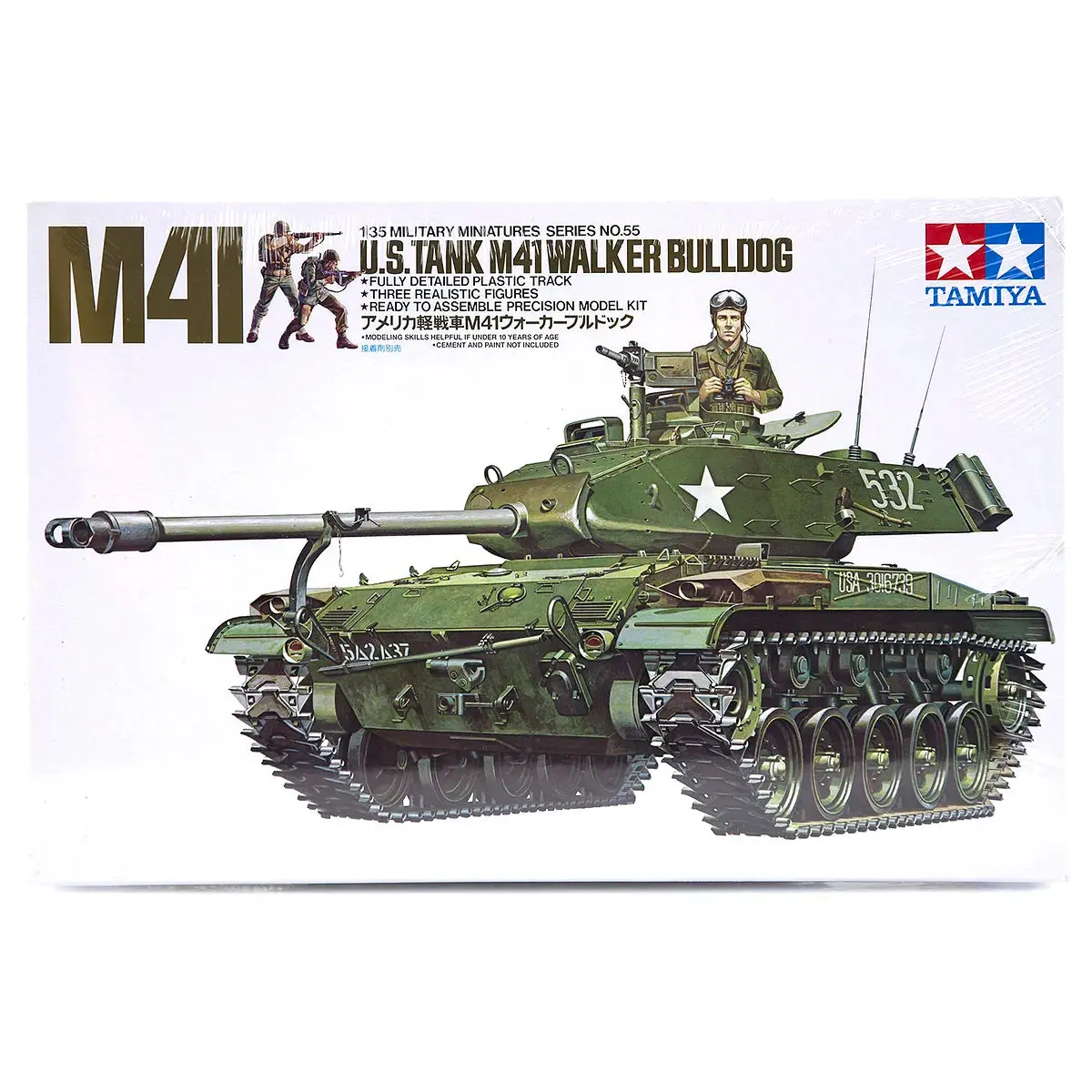 Tamiya 1/35 U.S. M41 Walker Bulldog Tank Scaled Plastic Model Kit 1
