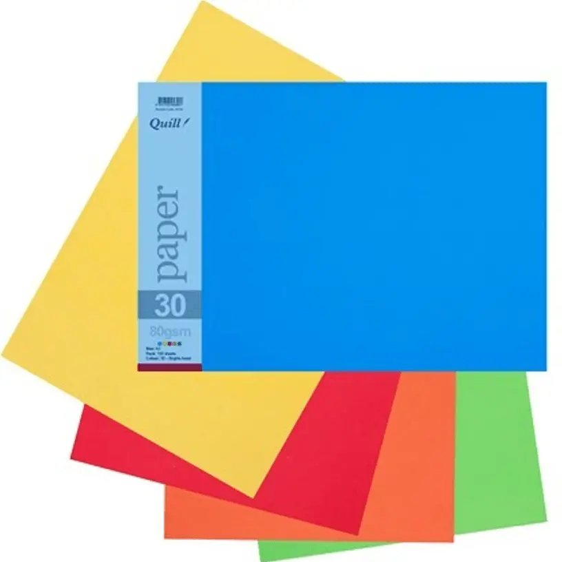 Quill Coloured A3 Copy Paper 80Gsm Bright Assorted Pack 150 Sheets 1