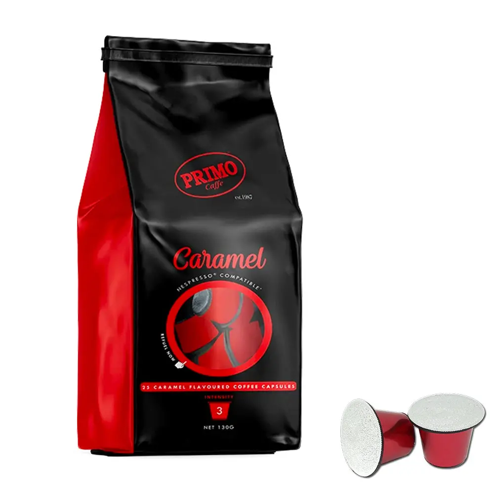 Primo Caffe 25-Pieces Caramel Coffee Capsules For Nespresso Machine 1