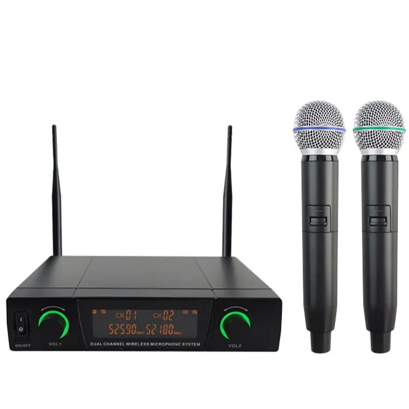 Precision Audio Twin Channel Uhf Wireless Microphone System 1