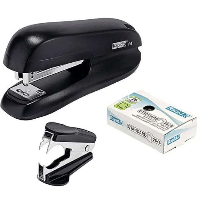Rapid F6 Stapler Half Strip Value Pack Staples/Remover Black 1