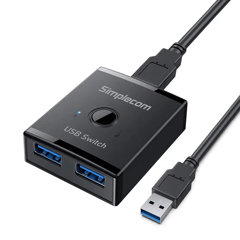 Simplecom Bi-Directional 2-Way Usb 3.0 Switch 1