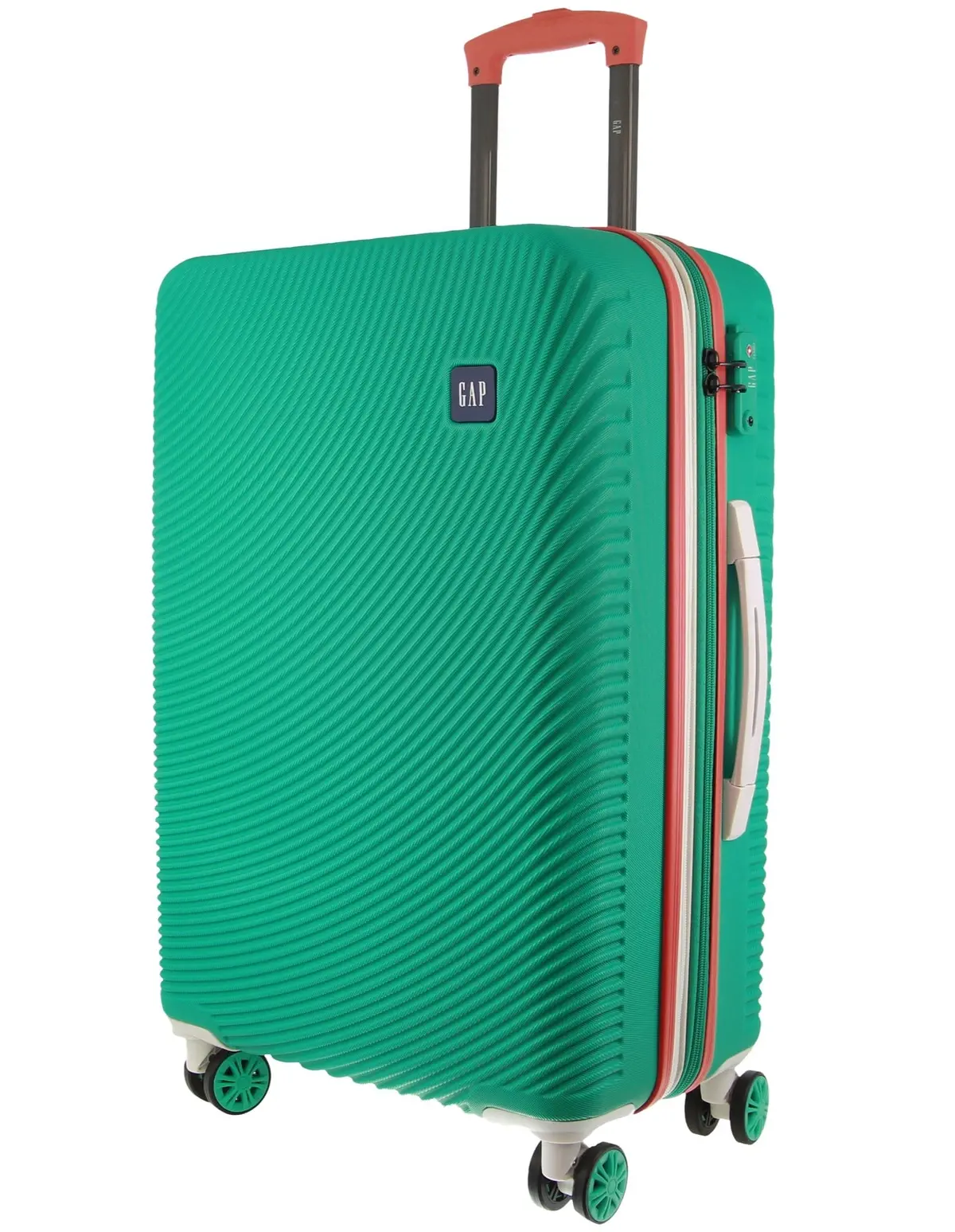 Gap Stripe Travel Hard-Shell Suitcase Medium Luggage 67X46cm Turquoise 1