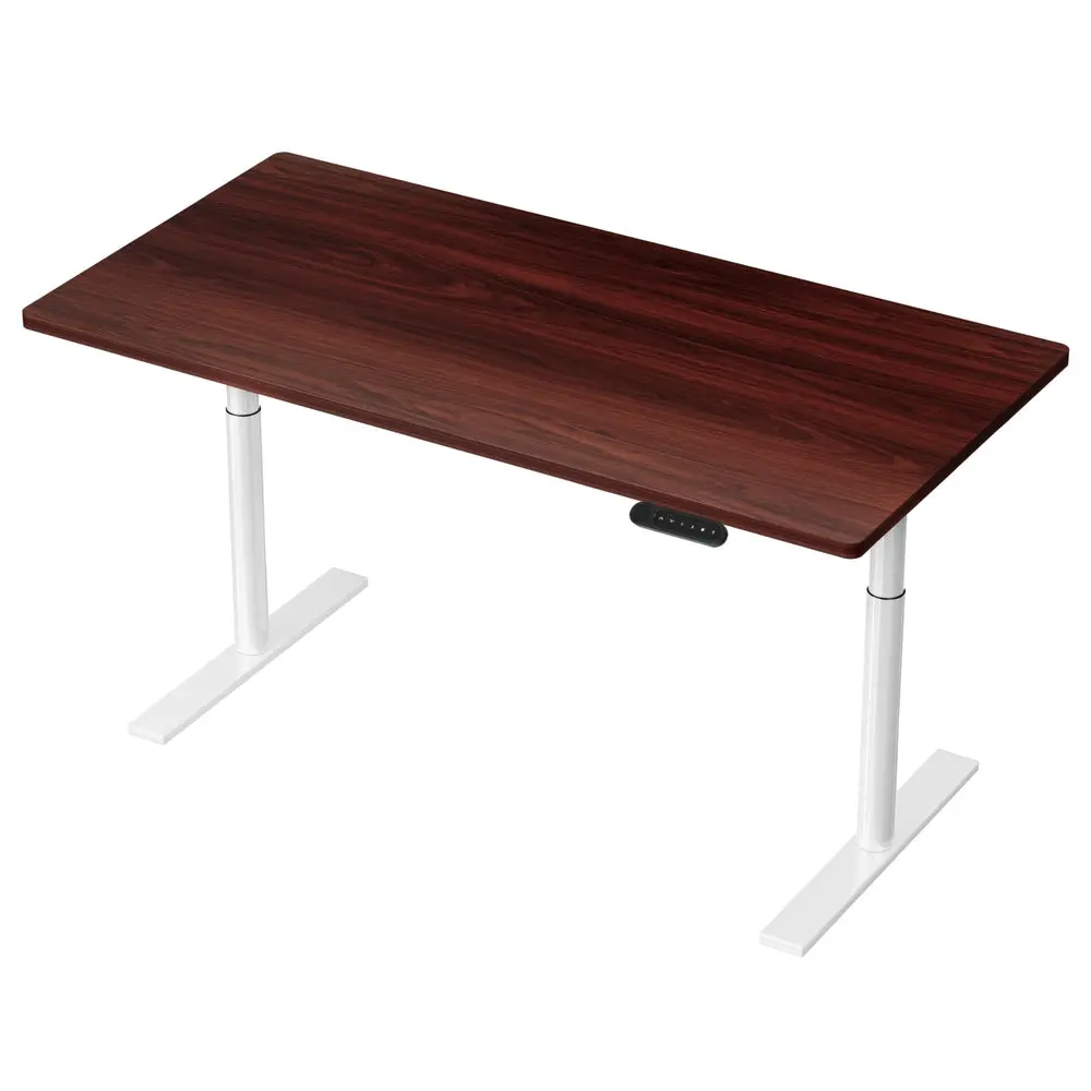 Artiss Standing Desk Motorised Electric Dual Motor 140Cm Walnut 1