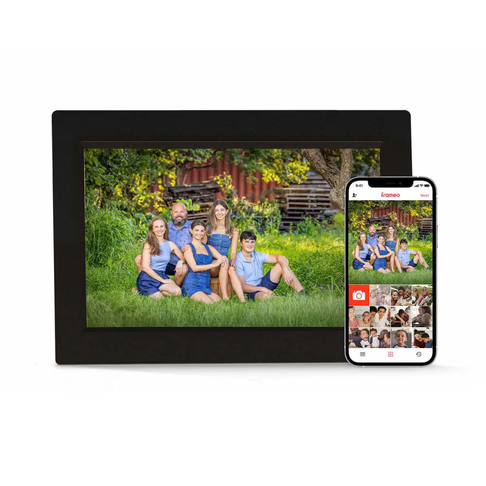 Firefly Frameo 10.1'' Wi-Fi Digital Photo Frame 32Gb Storage Glass (Black) 1