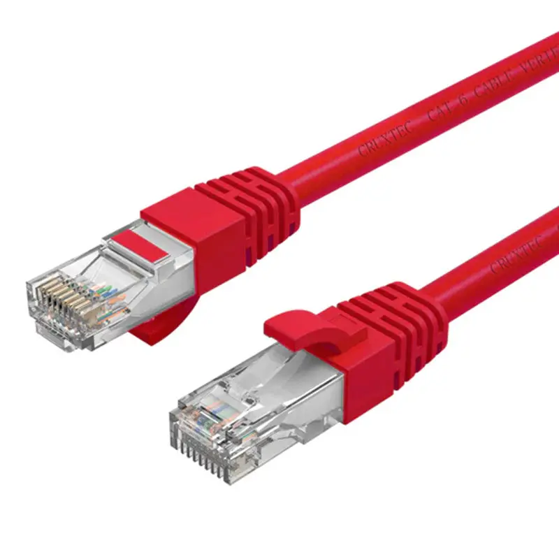 Cruxtec Rc6-003-Rd Cat6 10Gbe Ethernet Cable Red 30Cm 1